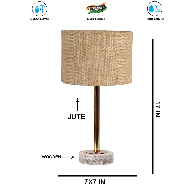 Sienna I Rodin Wooden Table Lamp - Beige,Gold,White media 7