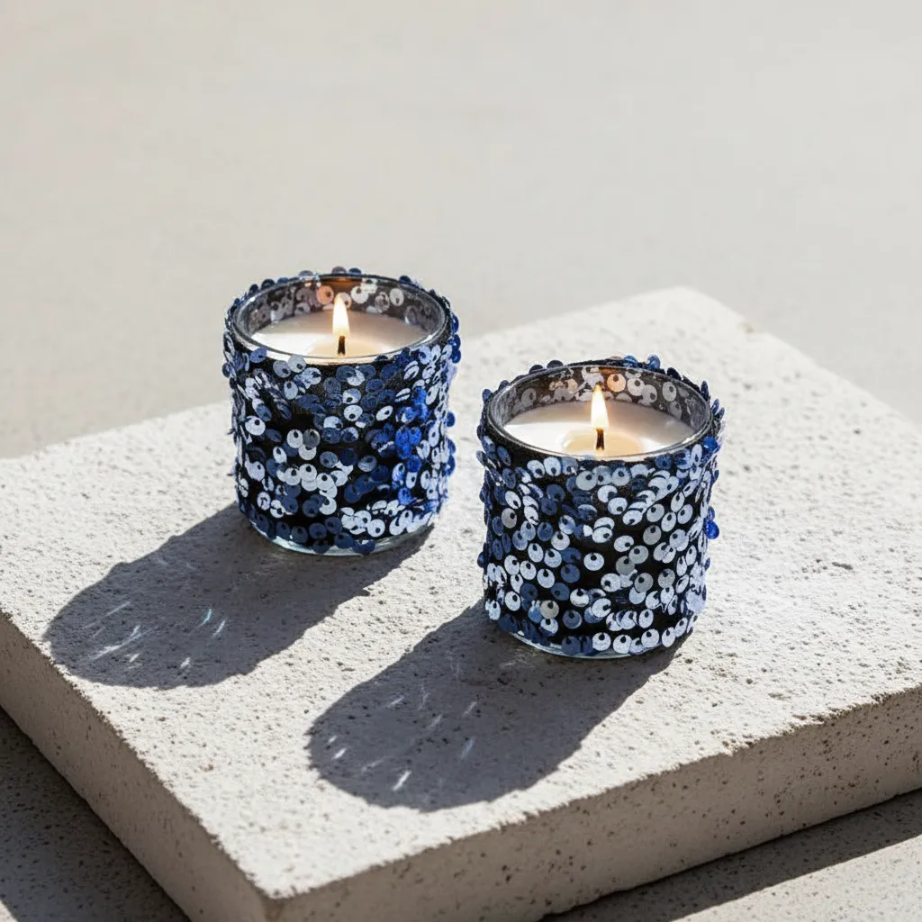 Midnight Blue - Set of 2 Scented Votive Candles media 1