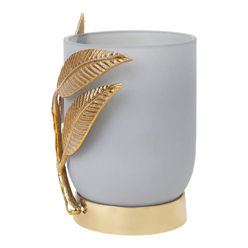 Gemma Glass Vase - Grey & Gold media 5