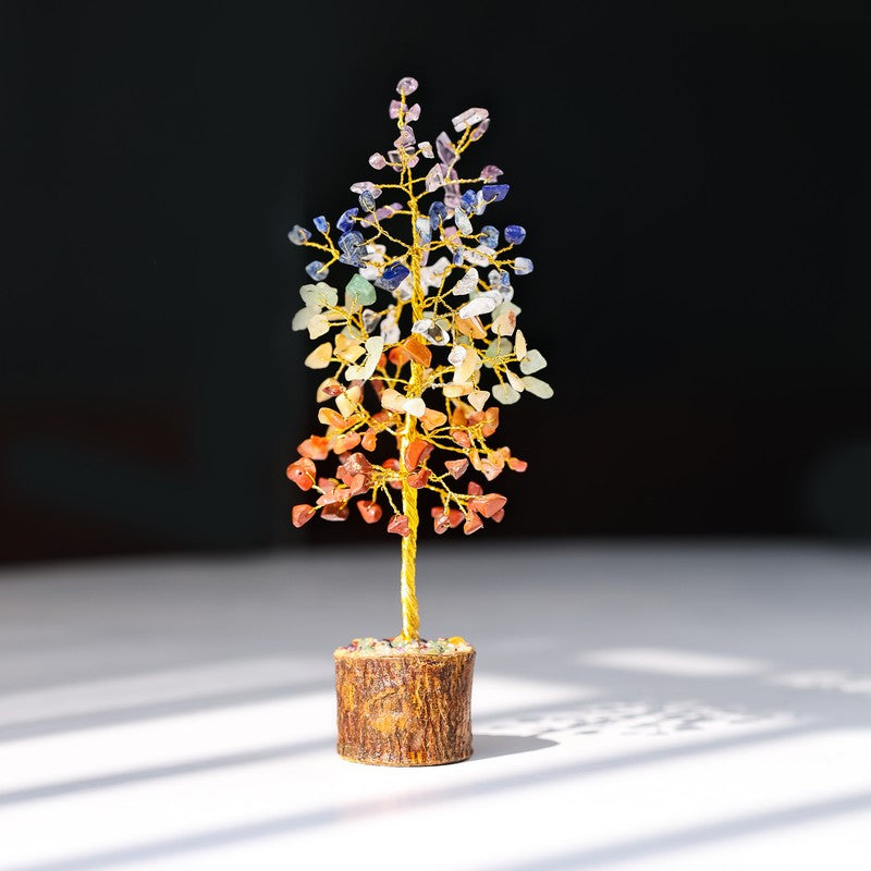 Seven Chakra Gemstone Tree Decorative Showpiece media 4