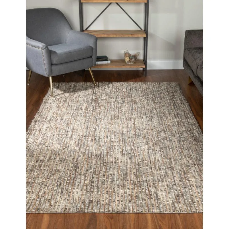 Artistry Threads Hand Woven Wool Rug - Brown media 3