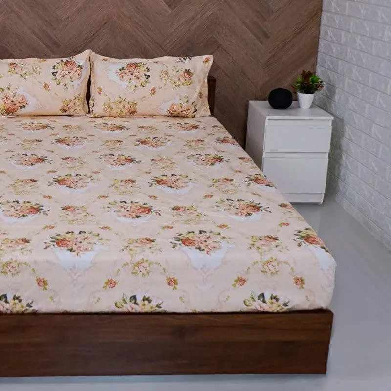 Peony Plethora Microfiber Bedsheet - 140 GSM media 3
