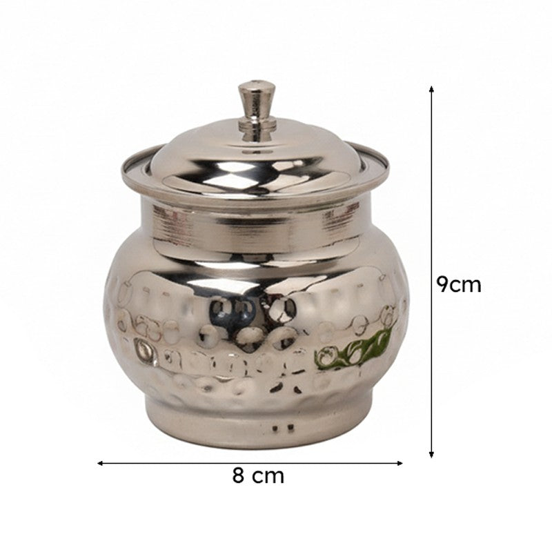 Vintage Charm Hammered Ghee Pot - 300 ML media 6