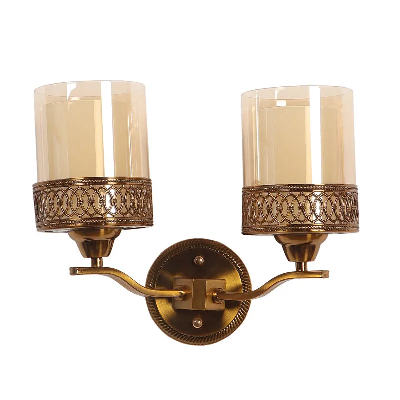 Auric Glass Shade Wall Lamp With Iron Base media 5