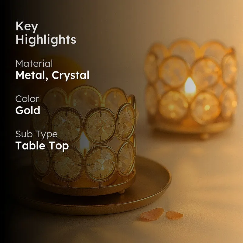 RadiantAura Adjustable Candle Holders - Set Of Two media 2