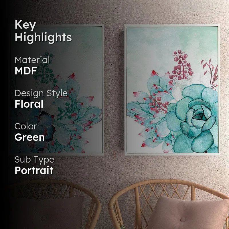 Peony Cluster Wall Painting - Set Of Two media 2