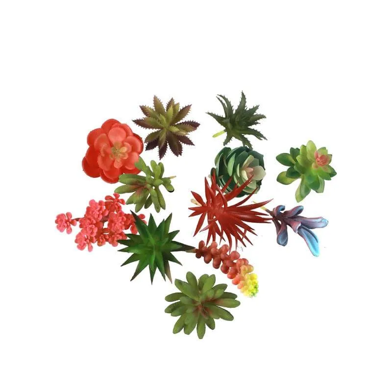Faux Succulent Artificial Plant - Set Of Twelve media 4
