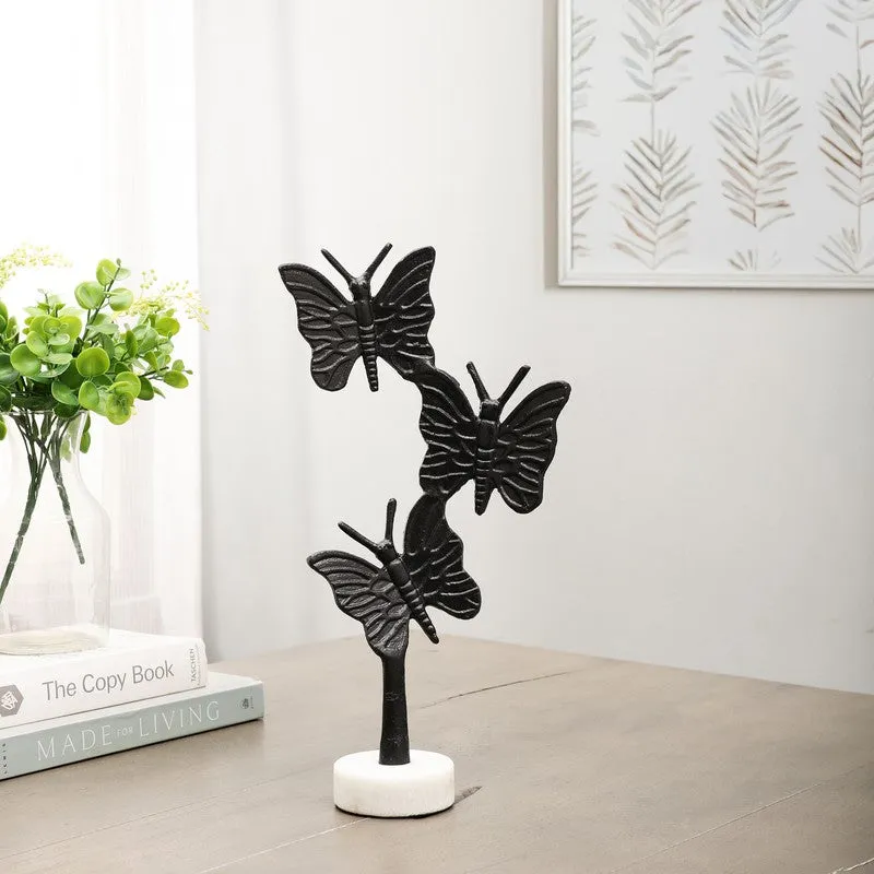 Flutter Butterfly Aluminium Showpiece - Black media 1