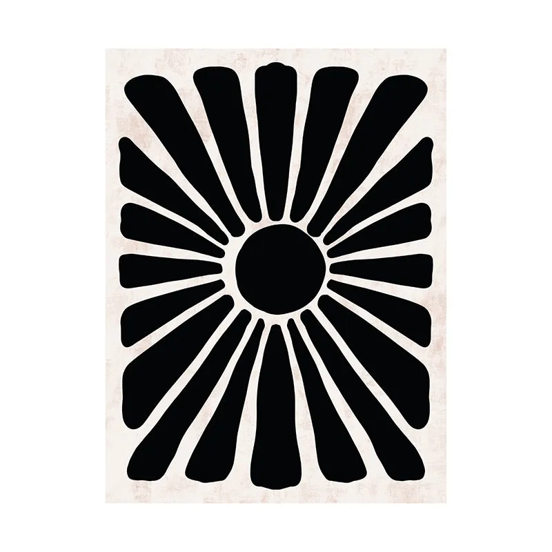 Inked Petals Wall Painting - Set Of Two media 4