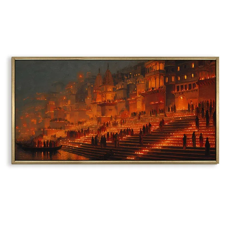 Aglow Ghats of Kashi Wall Art media 4