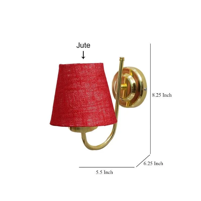Galora Gale Fabric & Metal Wall Lamp - Red media 5