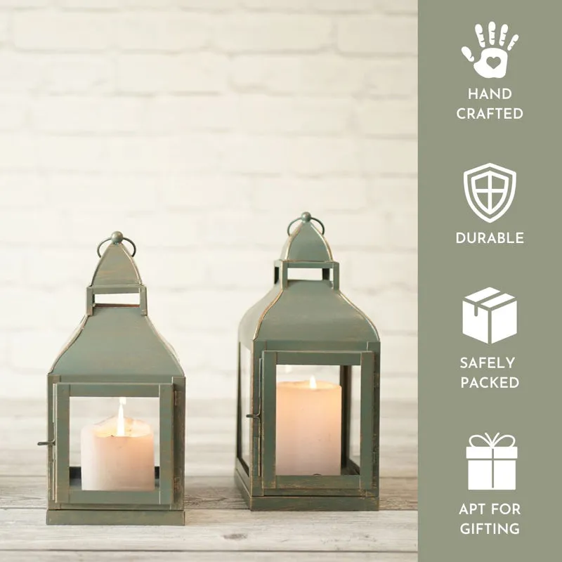 Vilara Lantern Tealight Candle Holder (Green) - Set Of Two media 3