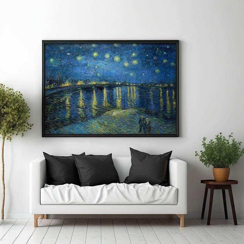 Starry Night Over The Rhone By Vincent Van Gogh - Black Frame