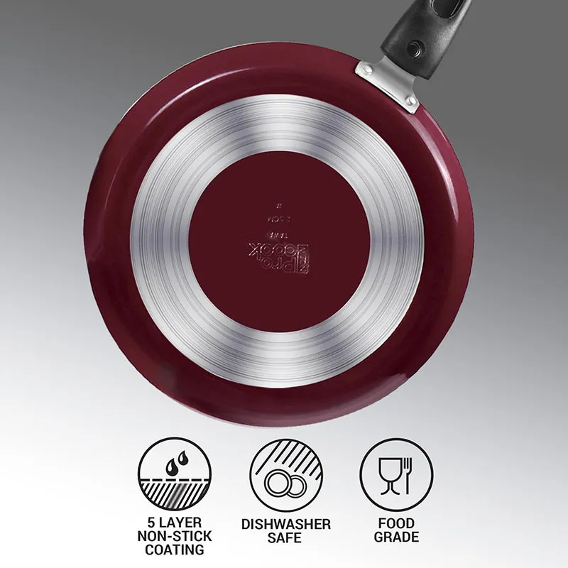 Milton Non-Stick Cookware Set (Maroon) - Five Piece Set media 5