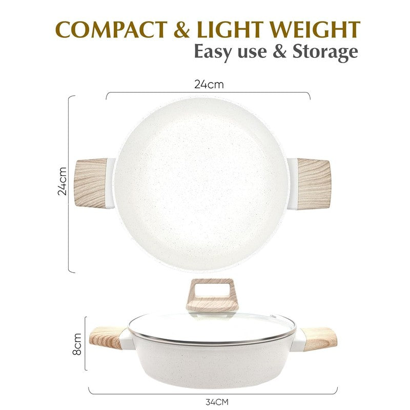 Solara Brewora White Ceramic Cookware Set media 8