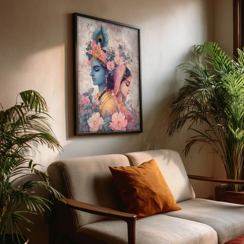 Sri Radha Krishna Enchanting Archival Paper Wall Art media 3