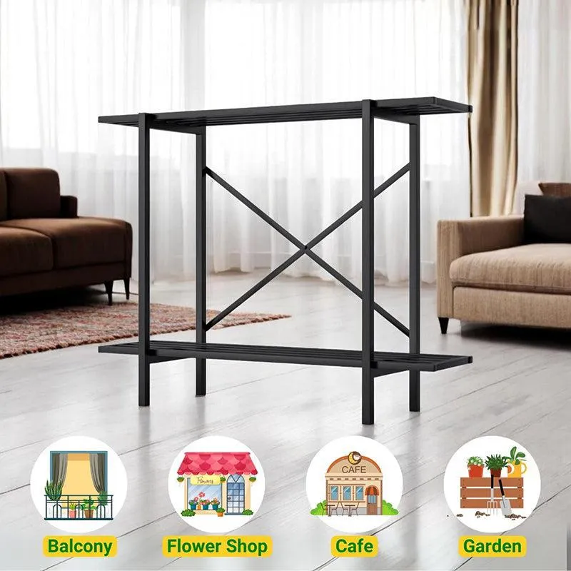 Black Bloom Metal Planter Stand media 5