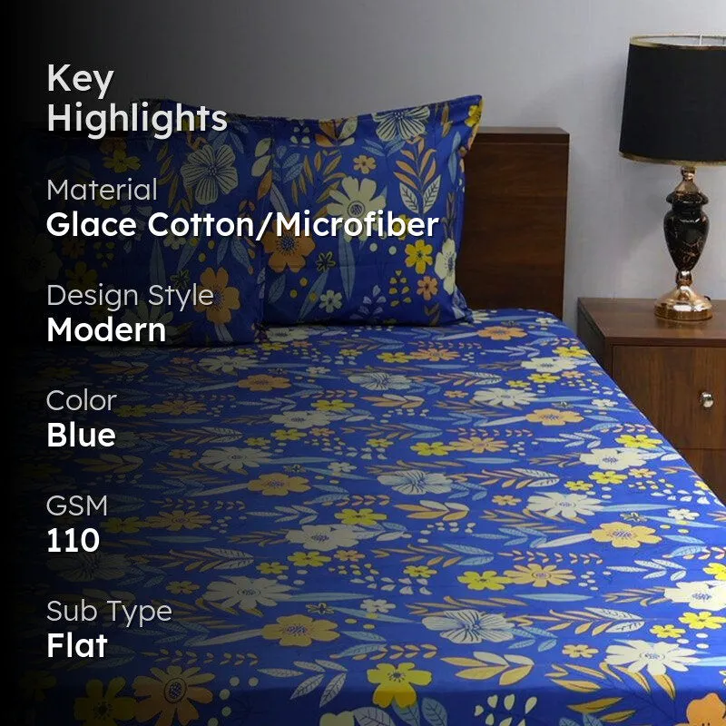 Hiral Floral Microfiber Bedsheet - 110 GSM media 2