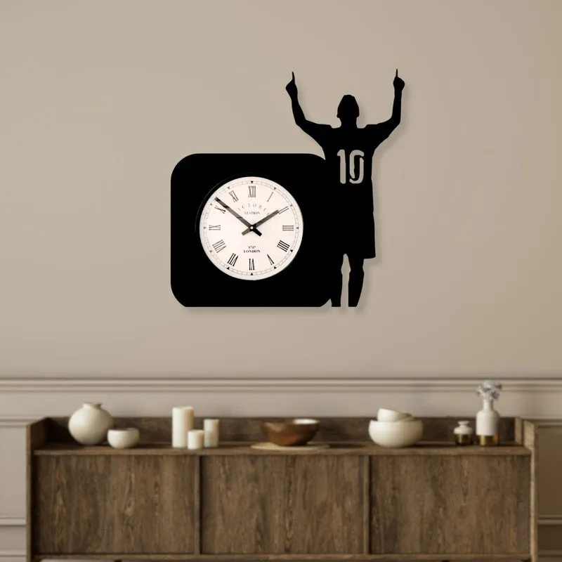 Jersey10 Steel Analog Wall Clock - Black media 3