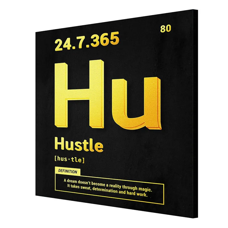 Hustle Typography Wall Painting media 6