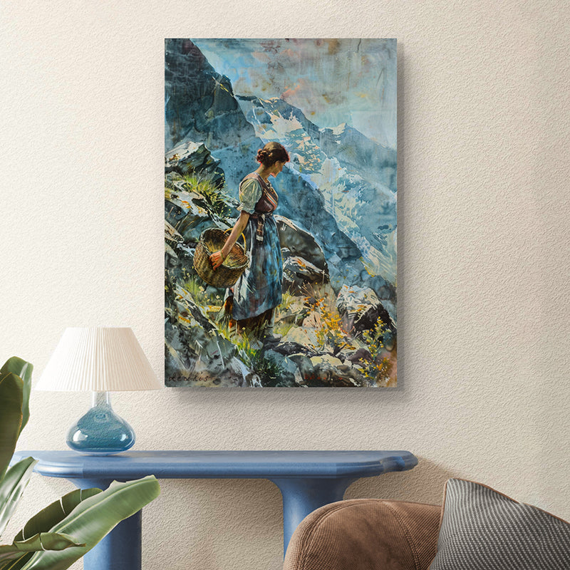 Mountain Wanderer Wall Painting