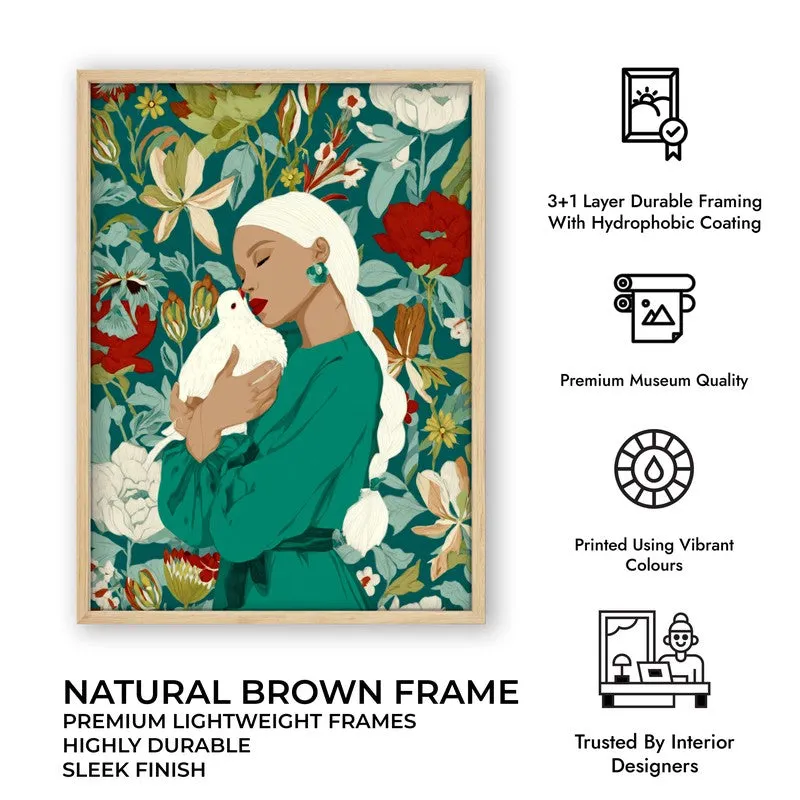 Aureth Canvas Wall Painting With Brown Frame media 10