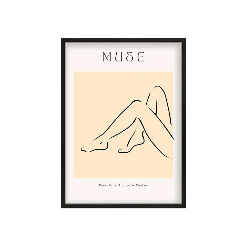 Calm Contour Canvas Wall Painting With Black Frame media 3