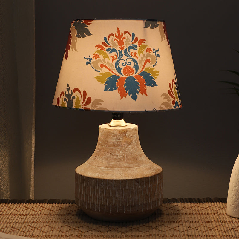Nordlys Ming Printed Mango Wood Table Lamp - Multicolor