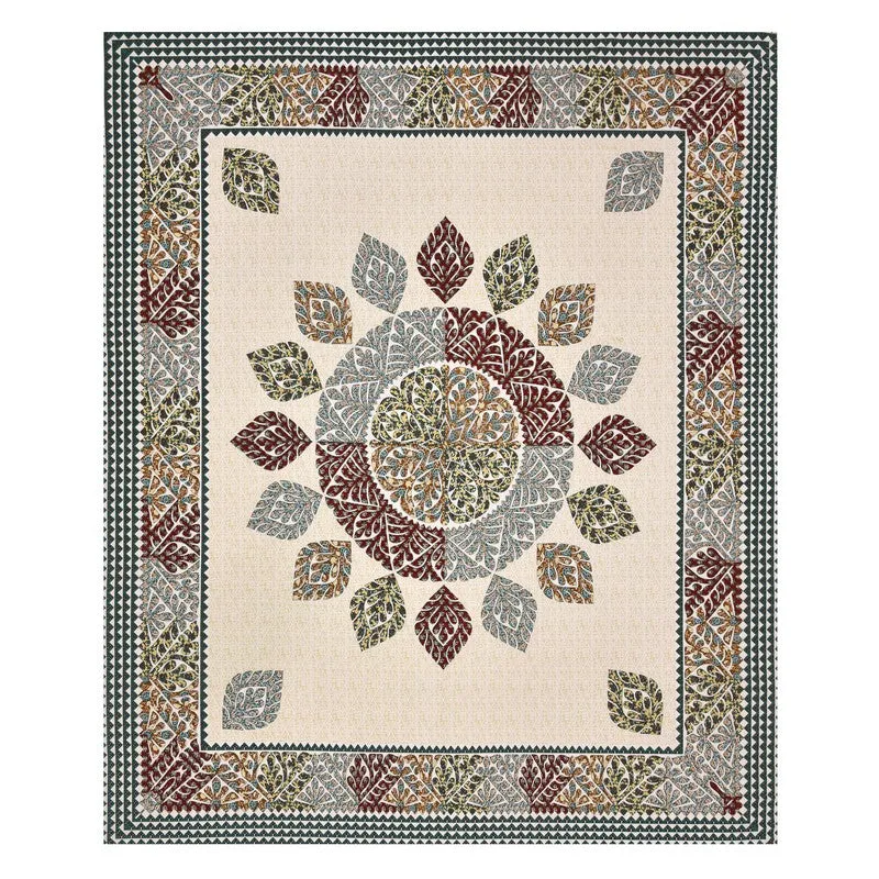 Gulnaar Spread Cotton Bedsheet (Maroon) - 160 TC media 3
