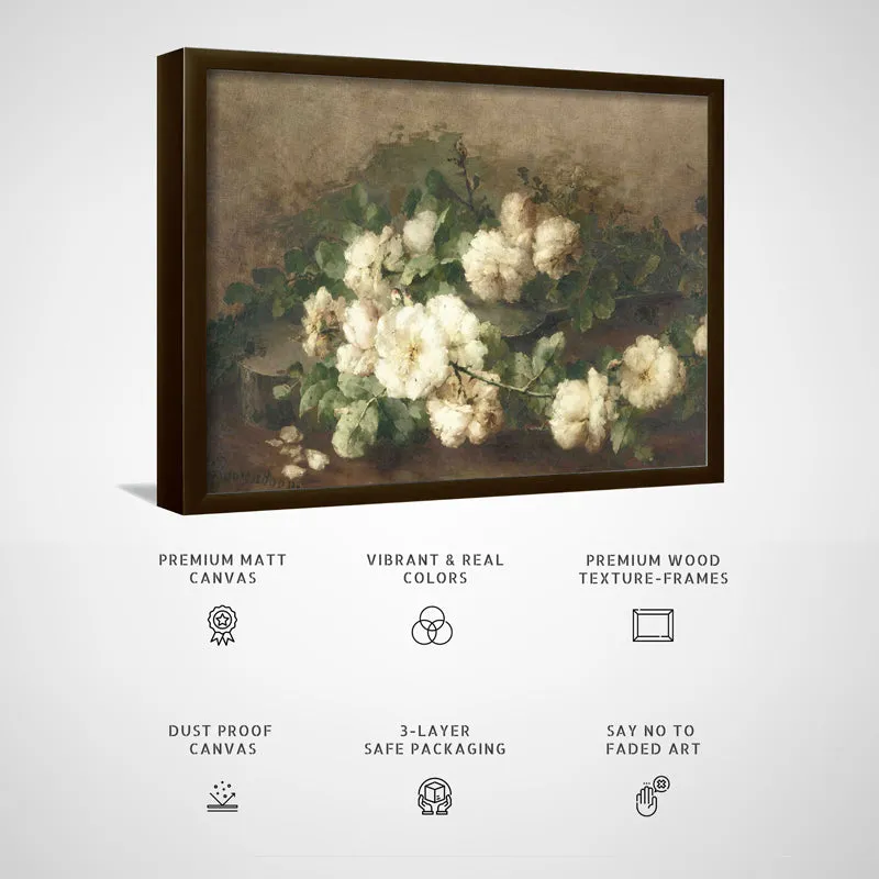 Ephemeral Petals Wood Wall Art With Frame - Black media 5