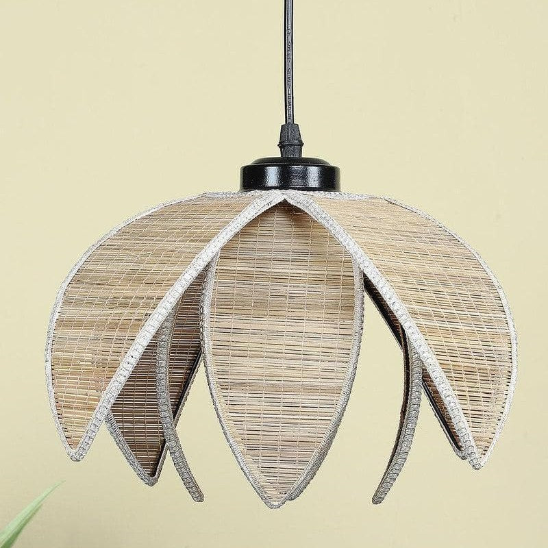 Lotus Bamboo Cane Ceiling Lamp image 3