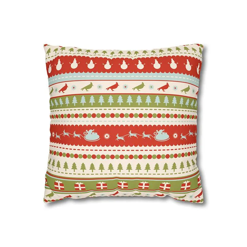 Frosty Noel Cheers Velvet Christmas Cushion Cover media 6
