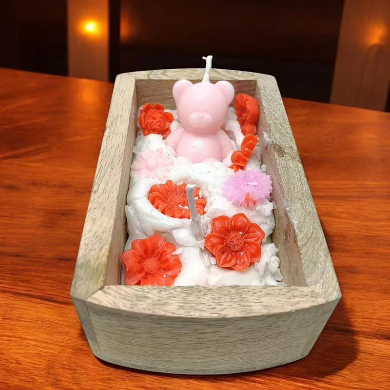 Sudsy Snuggles Rose & Jasmine Scented Soy Wax Candle media 4