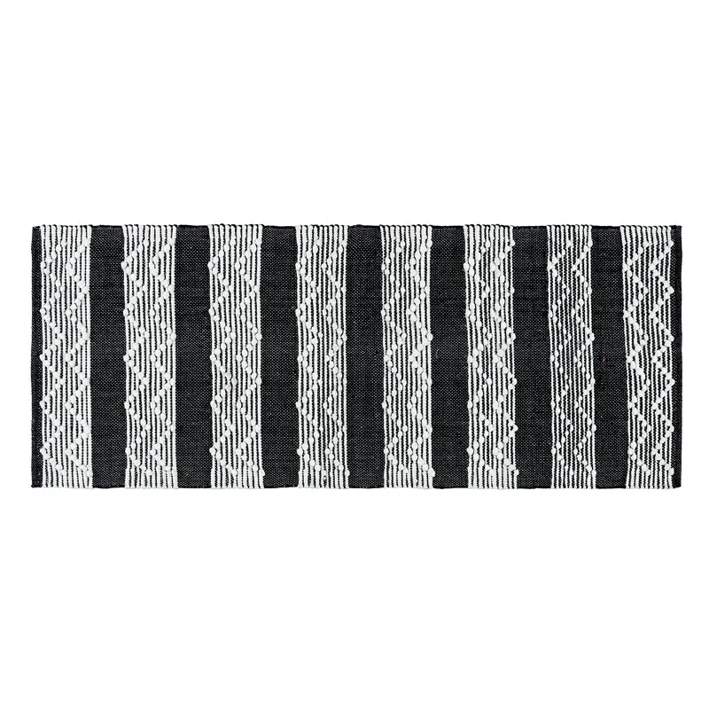 Weavax Cotton Runner Rug - Black media 1