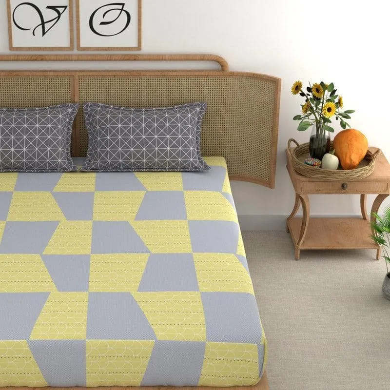 Maris Geometric Microfiber Bedsheet - 180 GSM media 3