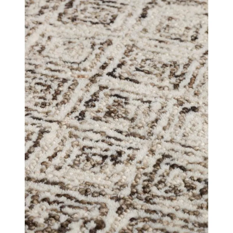 Timeless Textures Hand Tufted Wool Rug - Brown & White media 7