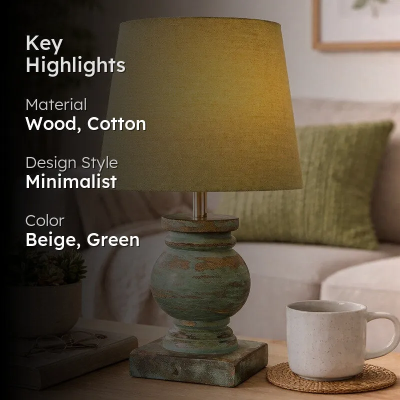 CleanFlare Wooden Table Lamp - Green media 2