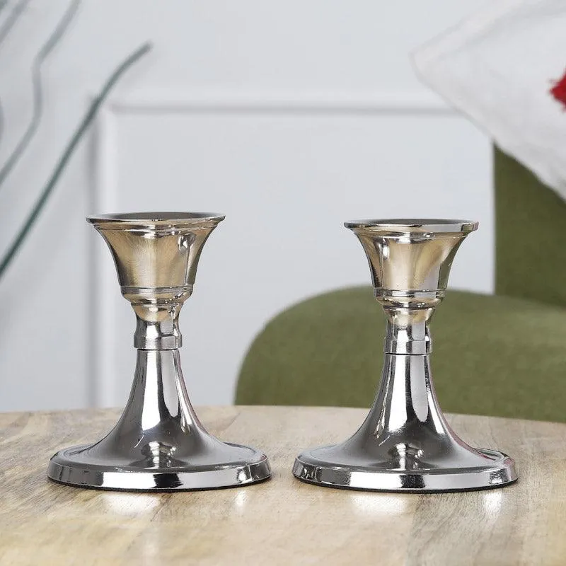 Tula Candle Holder (Silver) - Set Of Two media 3