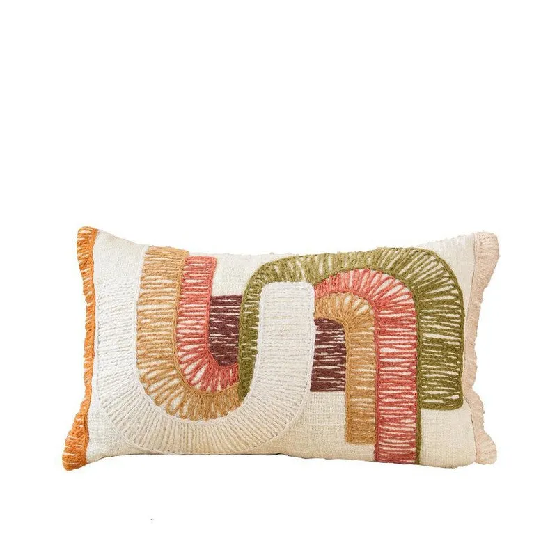U Turn Embroidered Cotton Cushion media 3