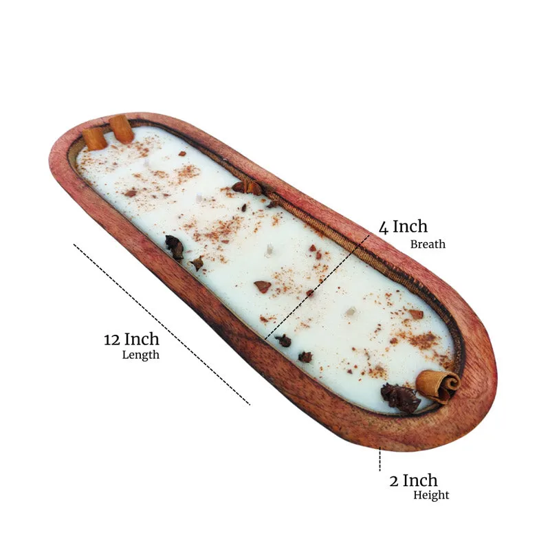 Imtthiya Cinnamon Scented Candle In Wooden Box media 5