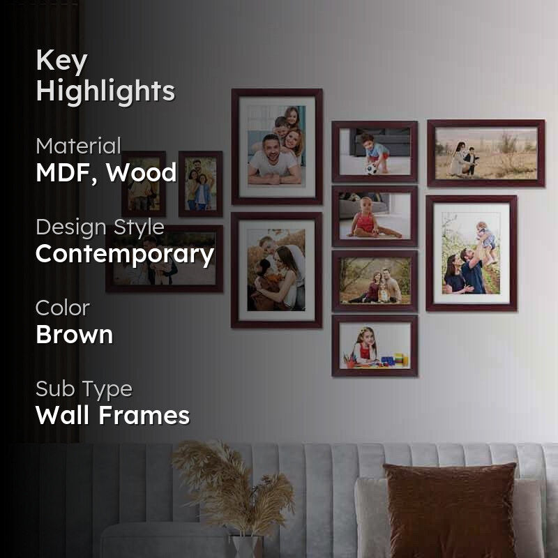 Memories By the Lane Wooden Photo Frames - Brown media 2
