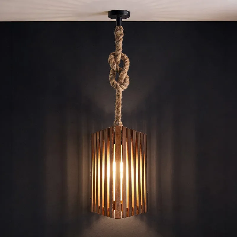 GeoShade Wooden Ceiling Lamp - Brown media 4