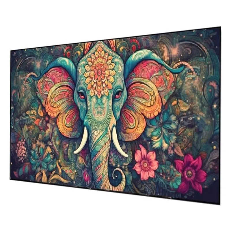 Mystic Gajraj Canvas Wall Painting With Frame media 5
