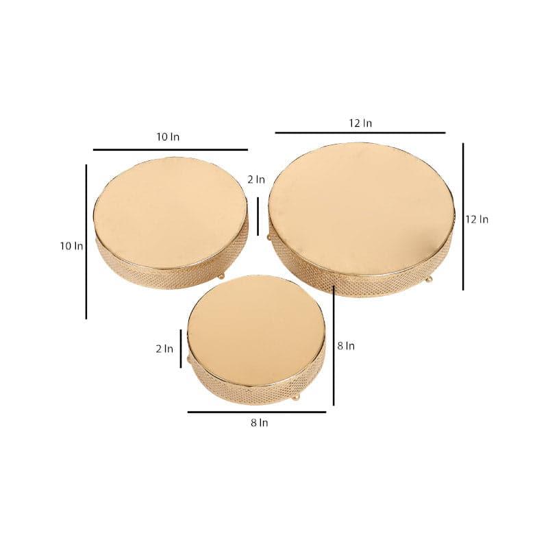 Sirja Buffet Riser Iron Platter - Set of Three media 4