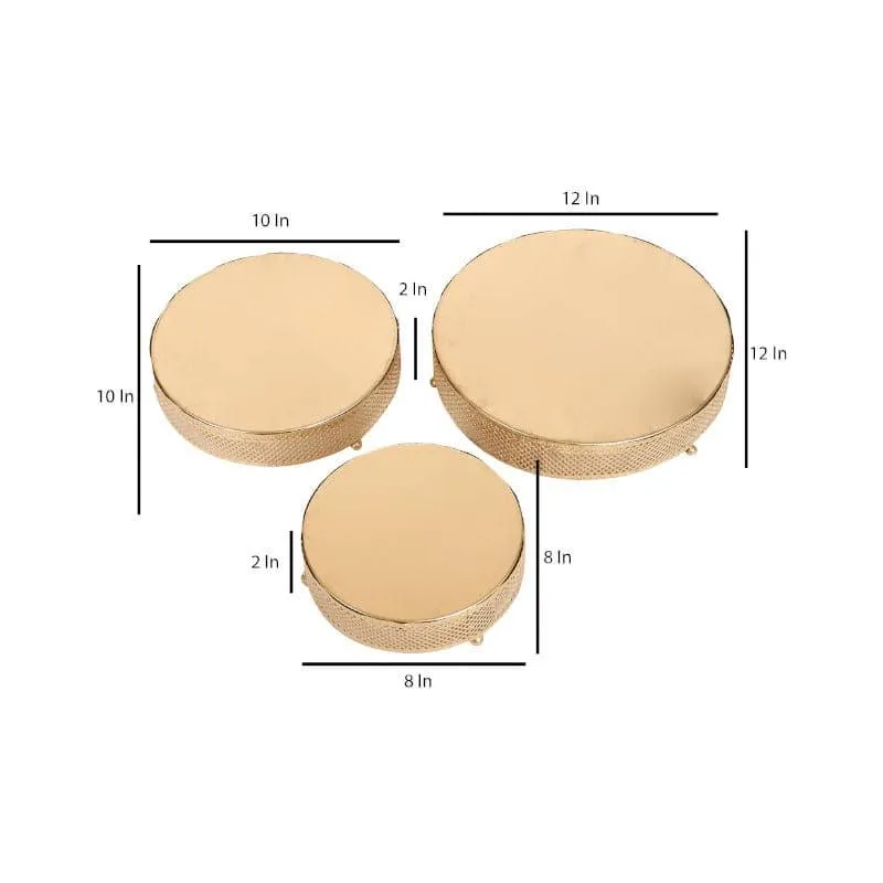 Sirja Buffet Riser Iron Platter - Set of Three media 4