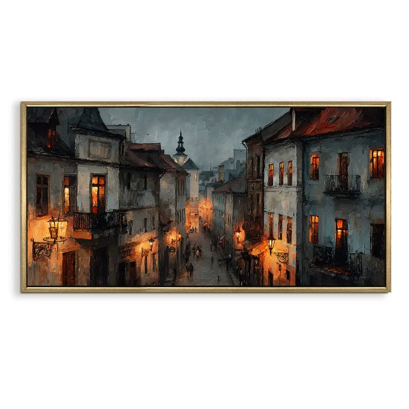 Dusklit Way Canvas Wall Painting With Frame media 3