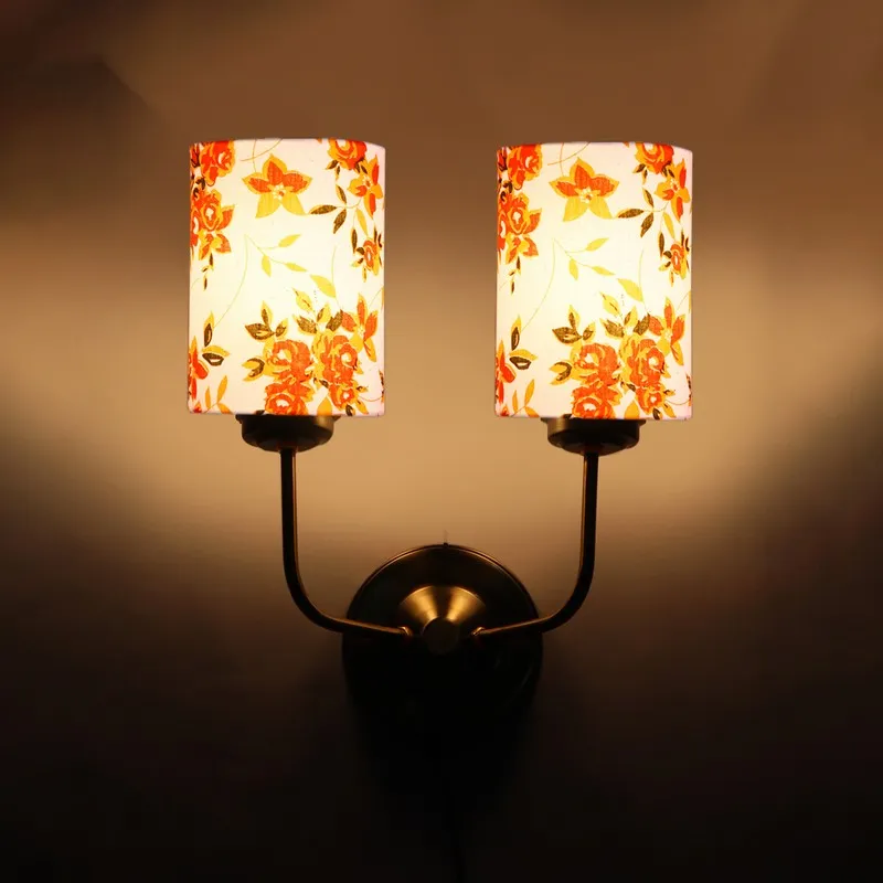 Floranira Fleur Duo Metal Wall Lamp - White,Orange media 7