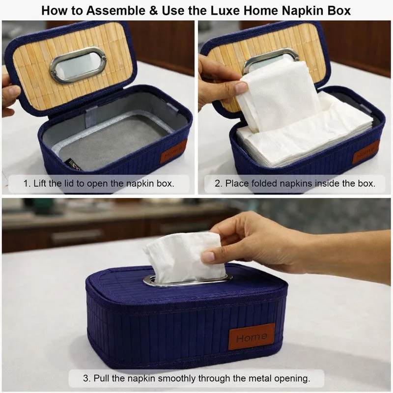 EcoNest Bamboo Tissue Holder - Blue media 6