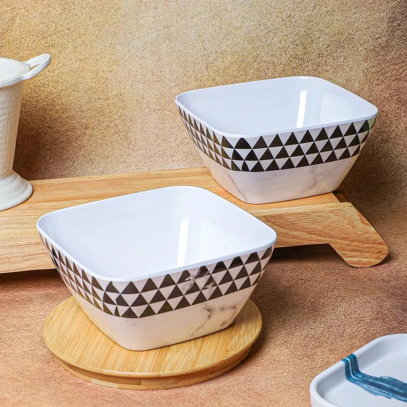 Mivono Melamine Snack Bowl (Black/1020 mL) - Set Of Two media 3