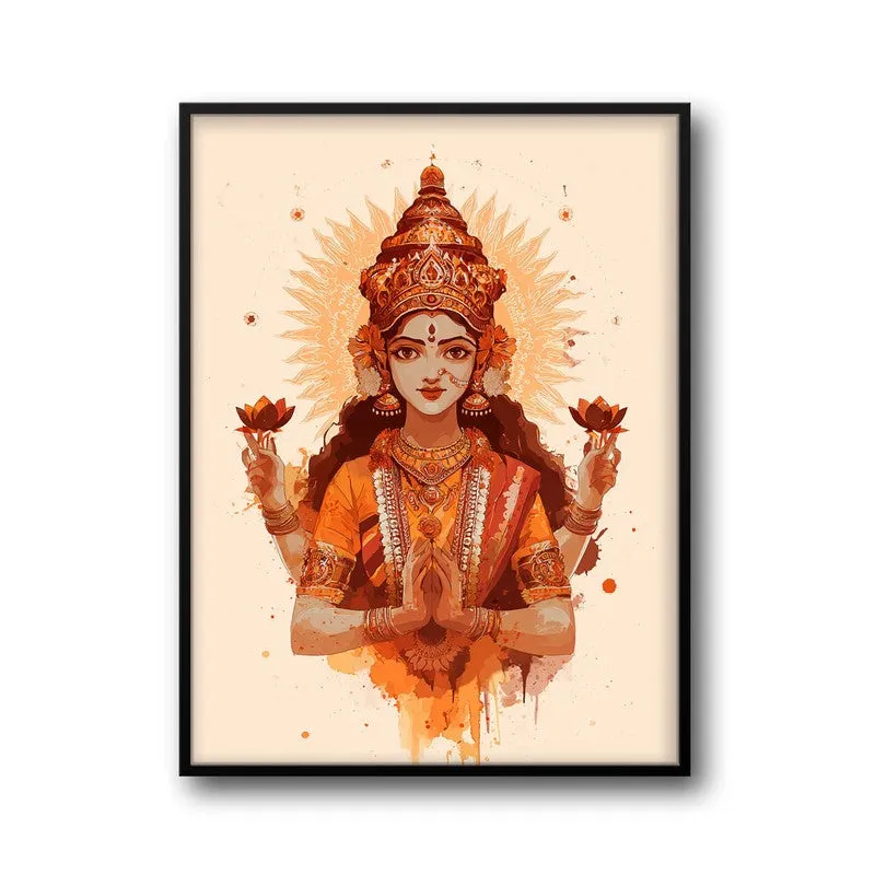 Divine Grace of Goddess Mahalaxmi Archival Paper Wall Art media 7